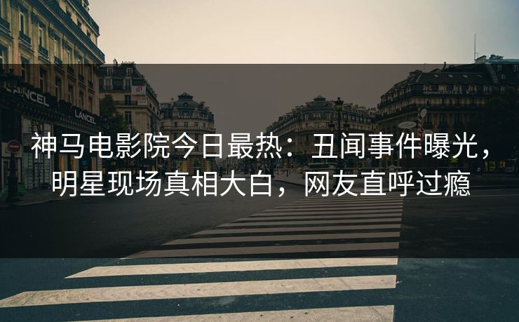 神马电影院今日最热：丑闻事件曝光，明星现场真相大白，网友直呼过瘾