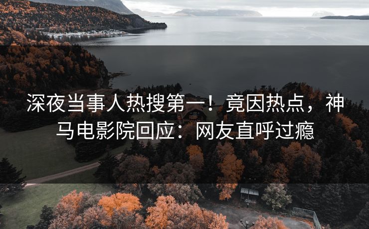 深夜当事人热搜第一！竟因热点，神马电影院回应：网友直呼过瘾